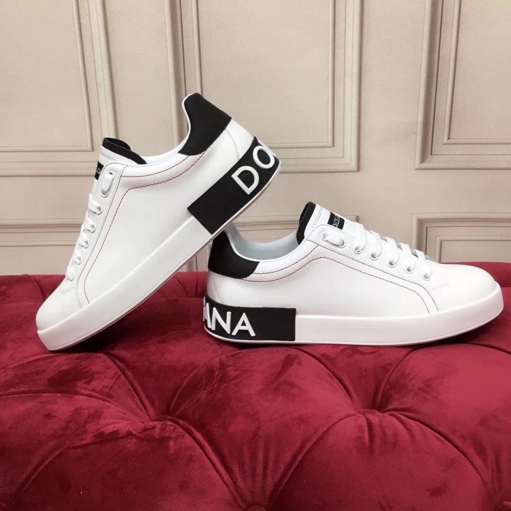 Cheap Reps Dolce Gabbana Womens Portofino Sneakers with Black Branded
