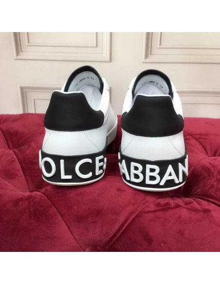 Cheap Reps Dolce Gabbana Womens Portofino Sneakers with Black Branded