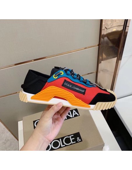 Cheap Reps Dolce Gabbana Womens NS1 Slip-on Sneakers Red/Blue