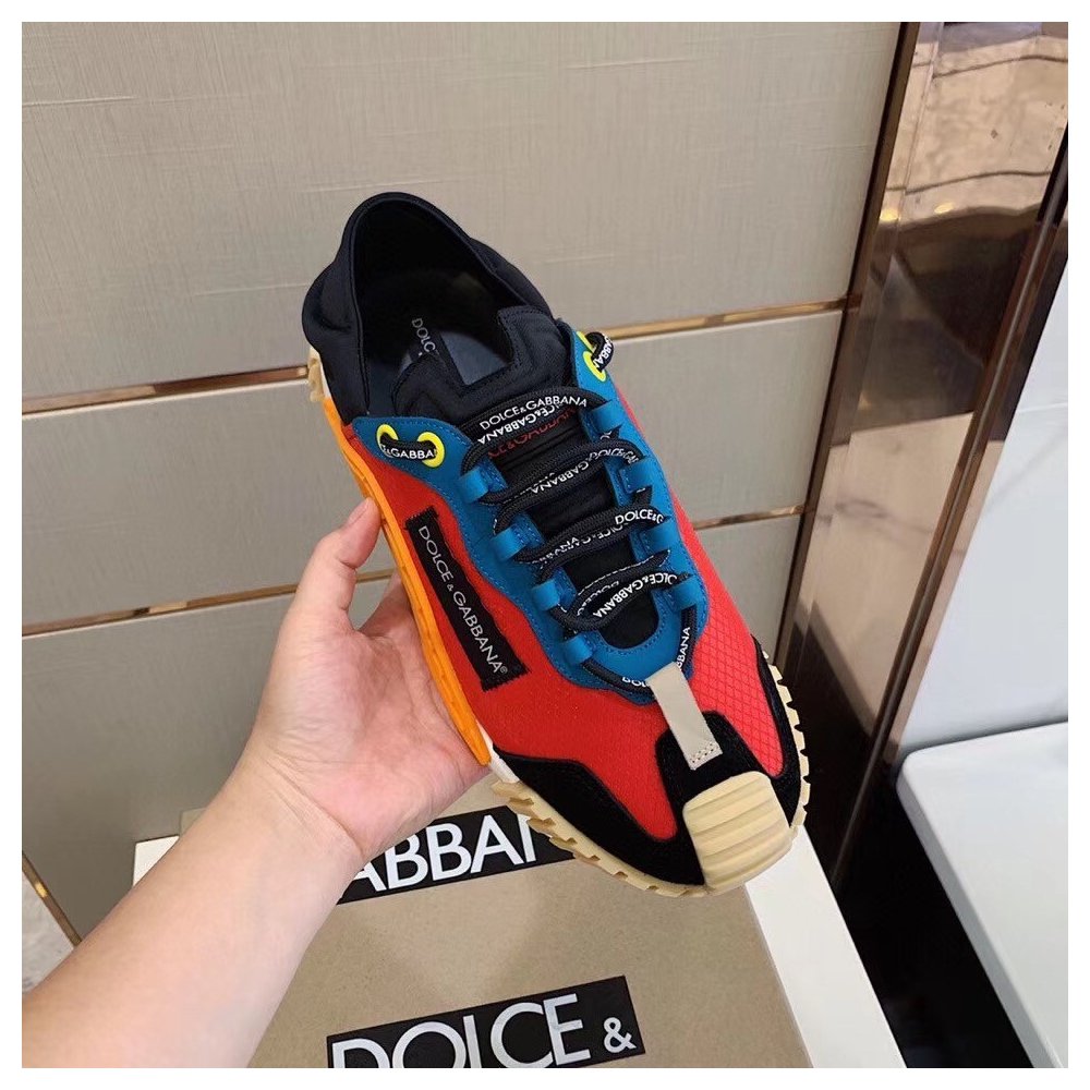 Cheap Reps Dolce Gabbana Womens NS1 Slip-on Sneakers Red/Blue