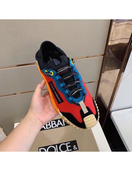 Cheap Reps Dolce Gabbana Womens NS1 Slip-on Sneakers Red/Blue