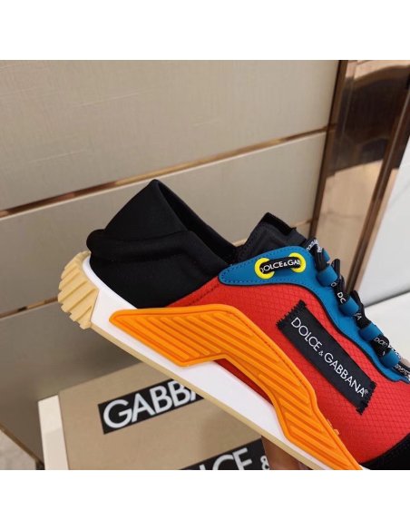 Cheap Reps Dolce Gabbana Womens NS1 Slip-on Sneakers Red/Blue