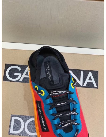 Cheap Reps Dolce Gabbana Womens NS1 Slip-on Sneakers Red/Blue