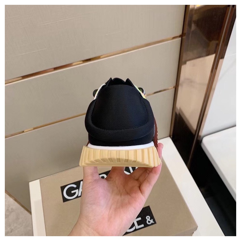 Cheap Reps Dolce Gabbana Womens NS1 Slip-on Sneakers Grey/Yellow