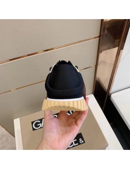 Cheap Reps Dolce Gabbana Womens NS1 Slip-on Sneakers Grey/Yellow