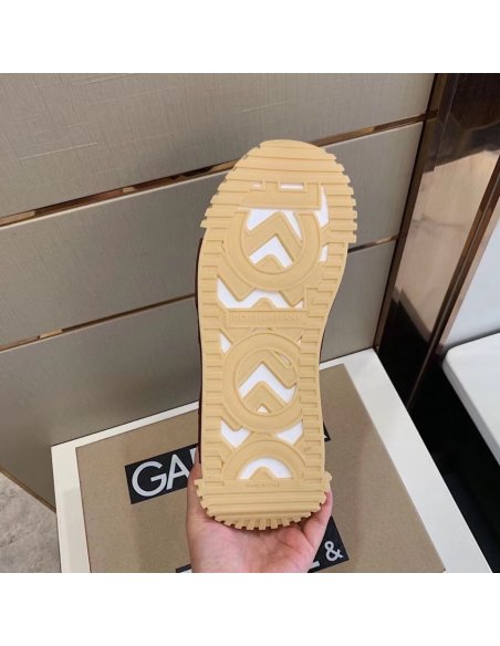 Cheap Reps Dolce Gabbana Womens NS1 Slip-on Sneakers Grey/Yellow