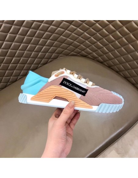 Cheap Reps Dolce Gabbana Womens NS1 Slip-on Sneakers Blue/Nude