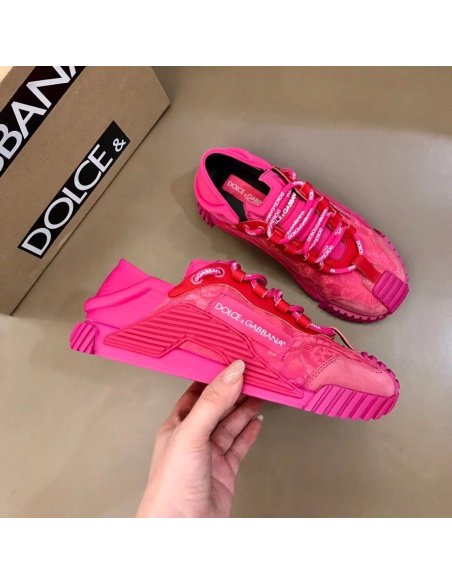 Cheap Reps Dolce Gabbana Womens NS1 Slip-on Sneakers Fuchsia