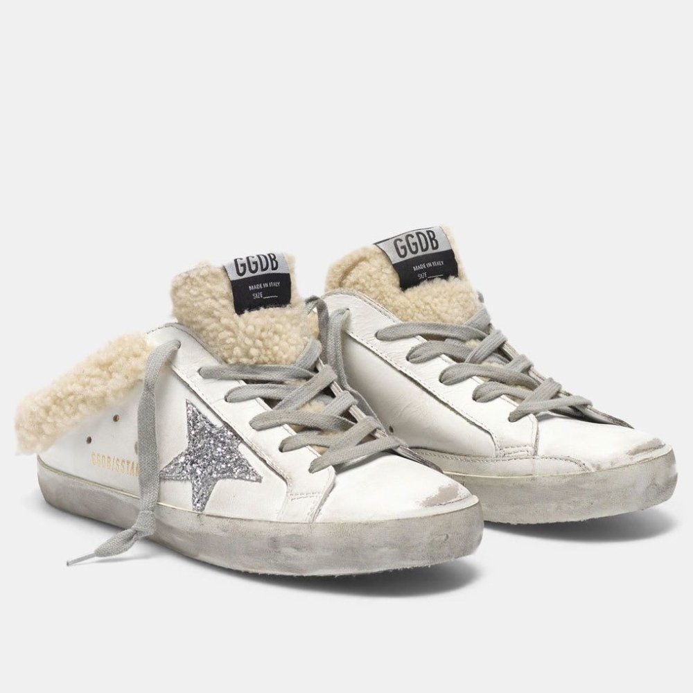 Cheap Reps Golden Goose Super-Star Sabots With Shearling-lined