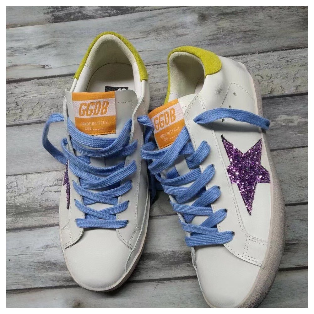Cheap Reps Golden Goose Womens Super-Star Sneakers With Fuchsia Glitter Star