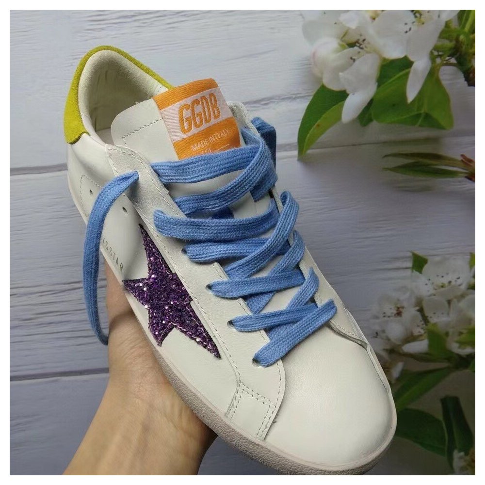 Cheap Reps Golden Goose Womens Super-Star Sneakers With Fuchsia Glitter Star