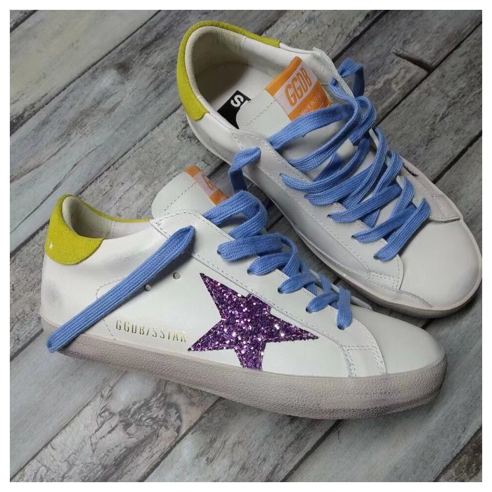 Cheap Reps Golden Goose Womens Super-Star Sneakers With Fuchsia Glitter Star