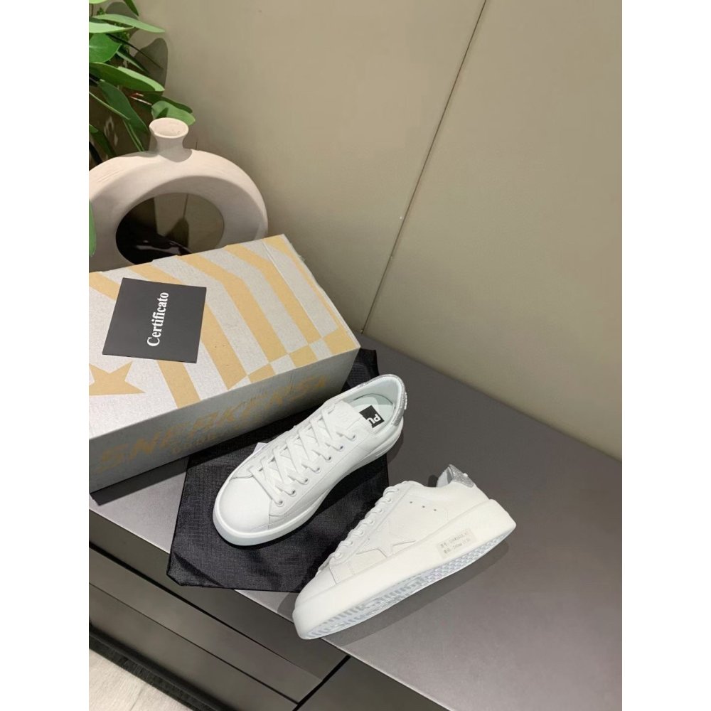 Cheap Reps Golden Goose Womens Purestar Sneakers with Glitter Heel