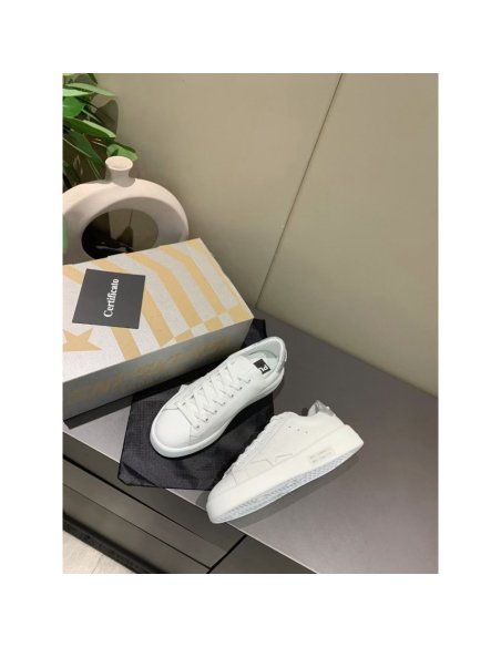 Cheap Reps Golden Goose Womens Purestar Sneakers with Glitter Heel