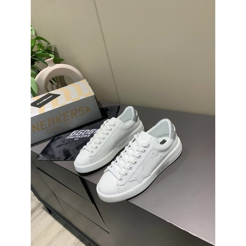 Cheap Reps Golden Goose Womens Purestar Sneakers with Glitter Heel
