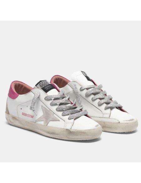 Cheap Reps Golden Goose Womens Super-Star Sneakers with Lizard Heel