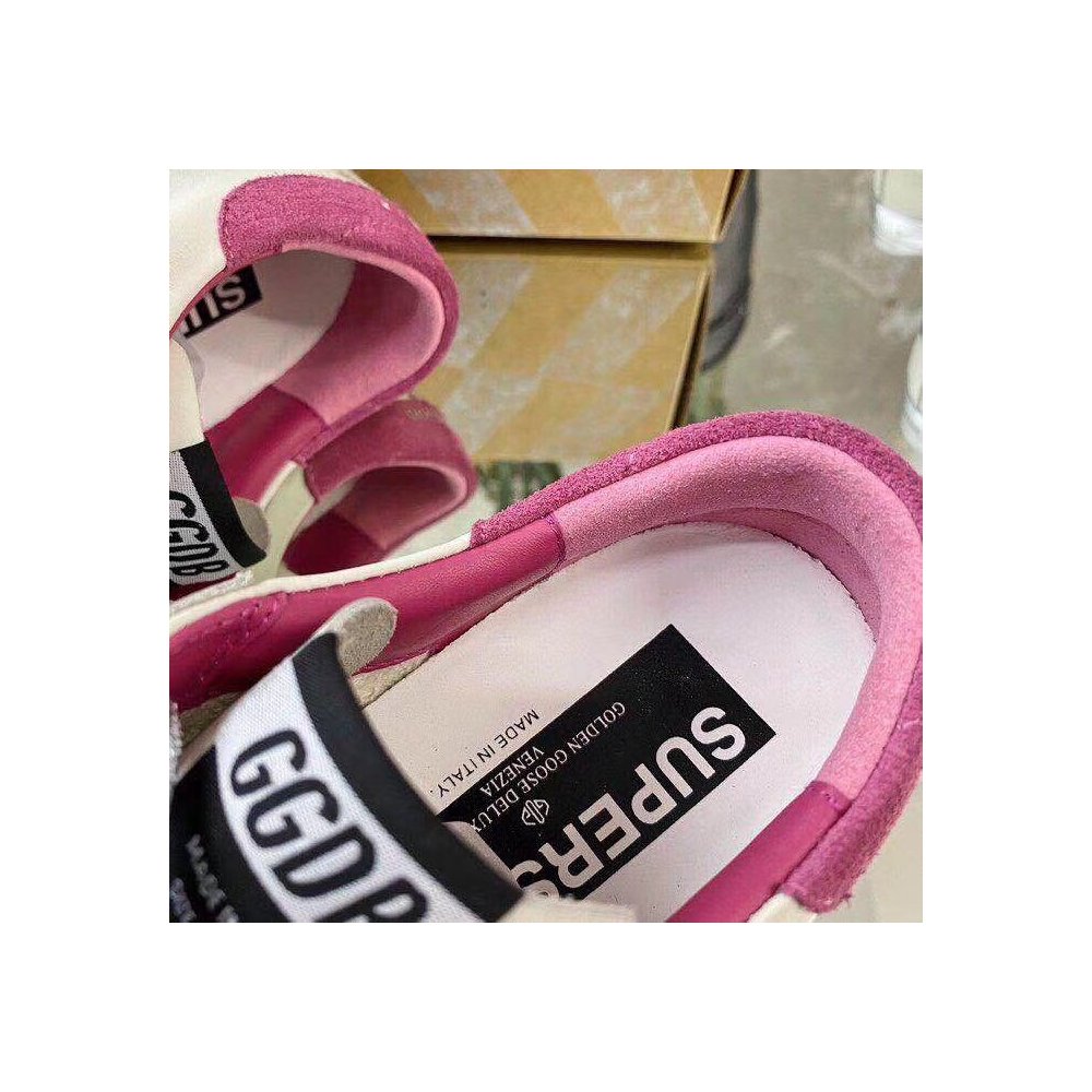 Cheap Reps Golden Goose Womens Super-Star Sneakers with Lizard Heel