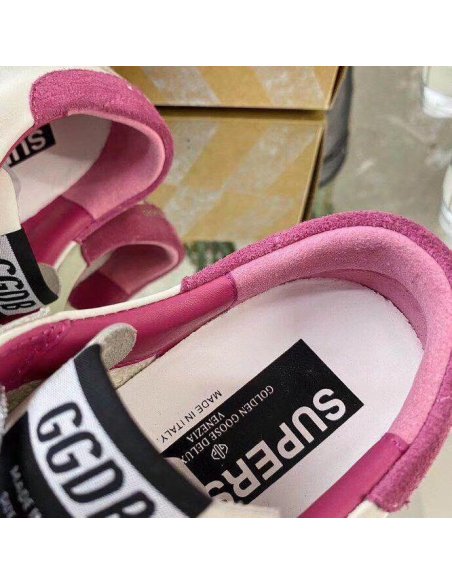 Cheap Reps Golden Goose Womens Super-Star Sneakers with Lizard Heel