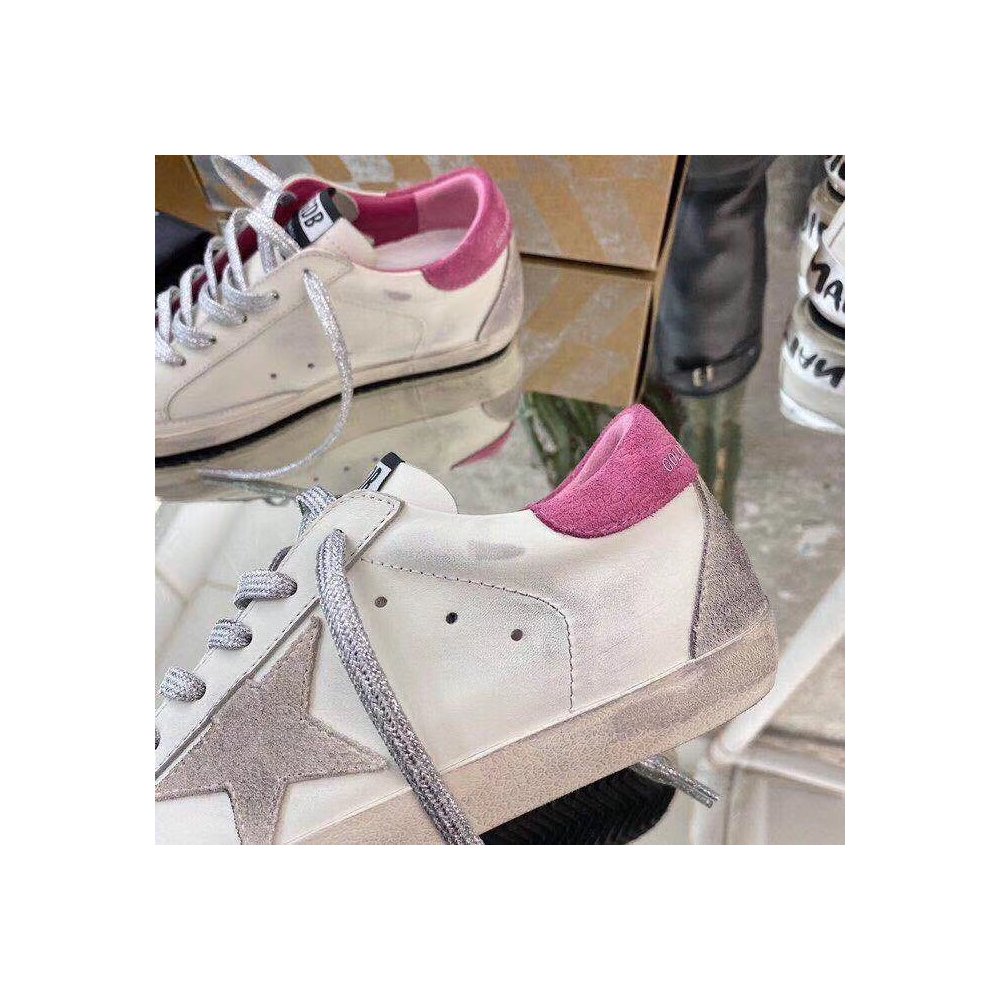 Cheap Reps Golden Goose Womens Super-Star Sneakers with Lizard Heel
