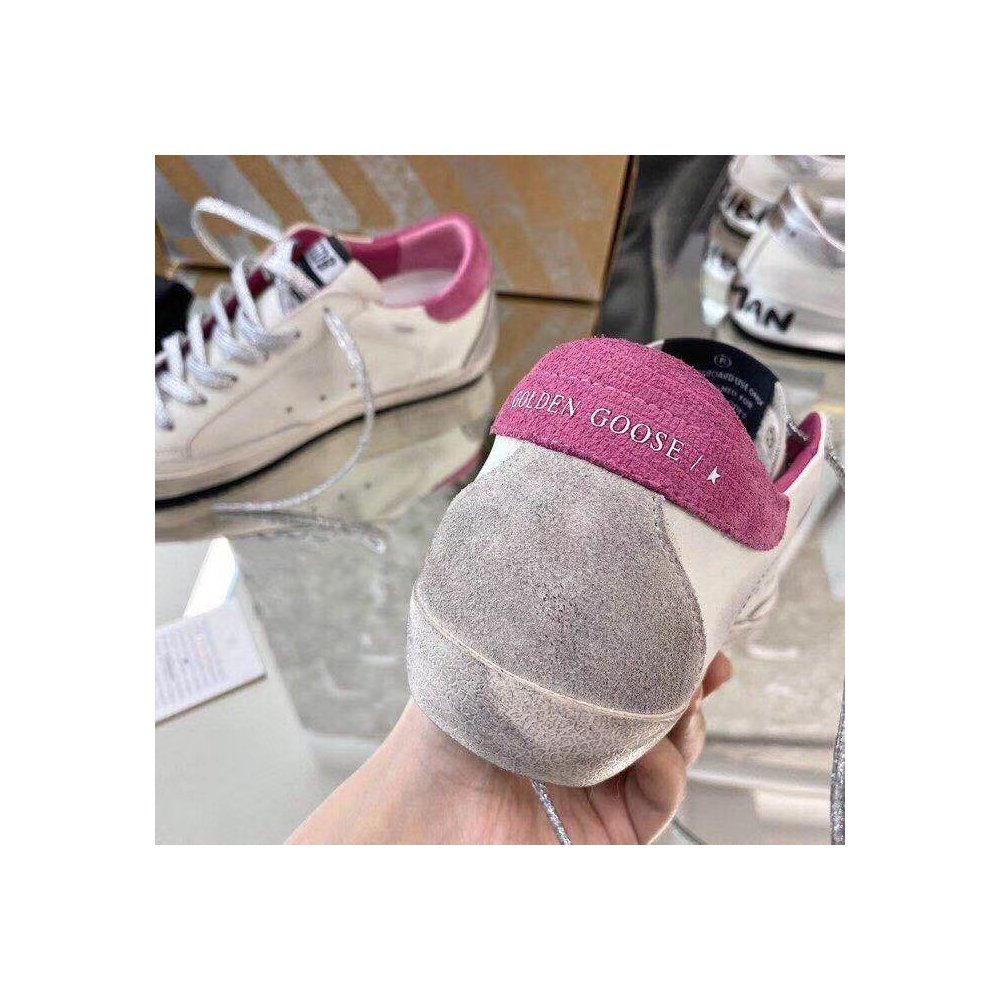 Cheap Reps Golden Goose Womens Super-Star Sneakers with Lizard Heel