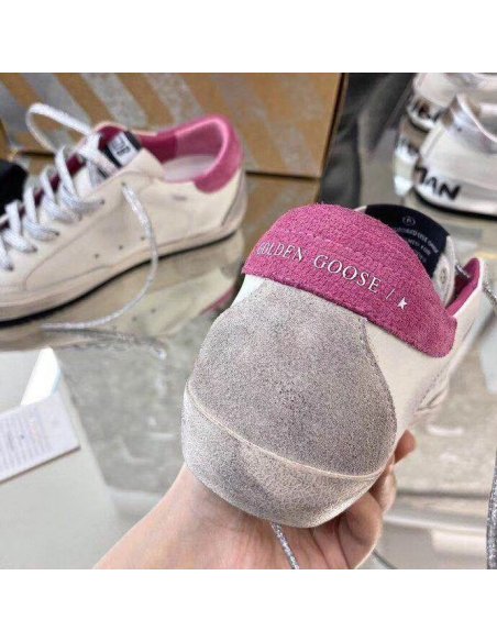 Cheap Reps Golden Goose Womens Super-Star Sneakers with Lizard Heel