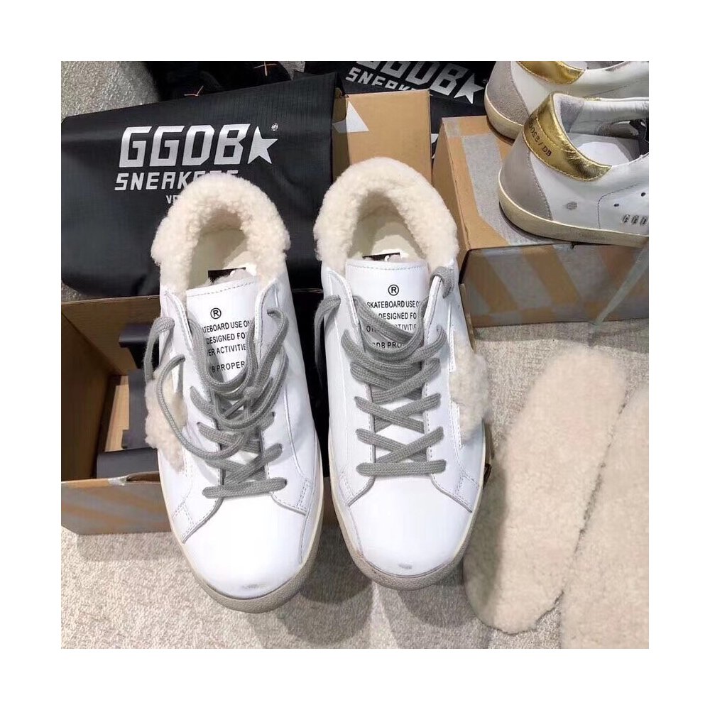 Cheap Reps Golden Goose Super-Star Sneakers With Shearling Lining
