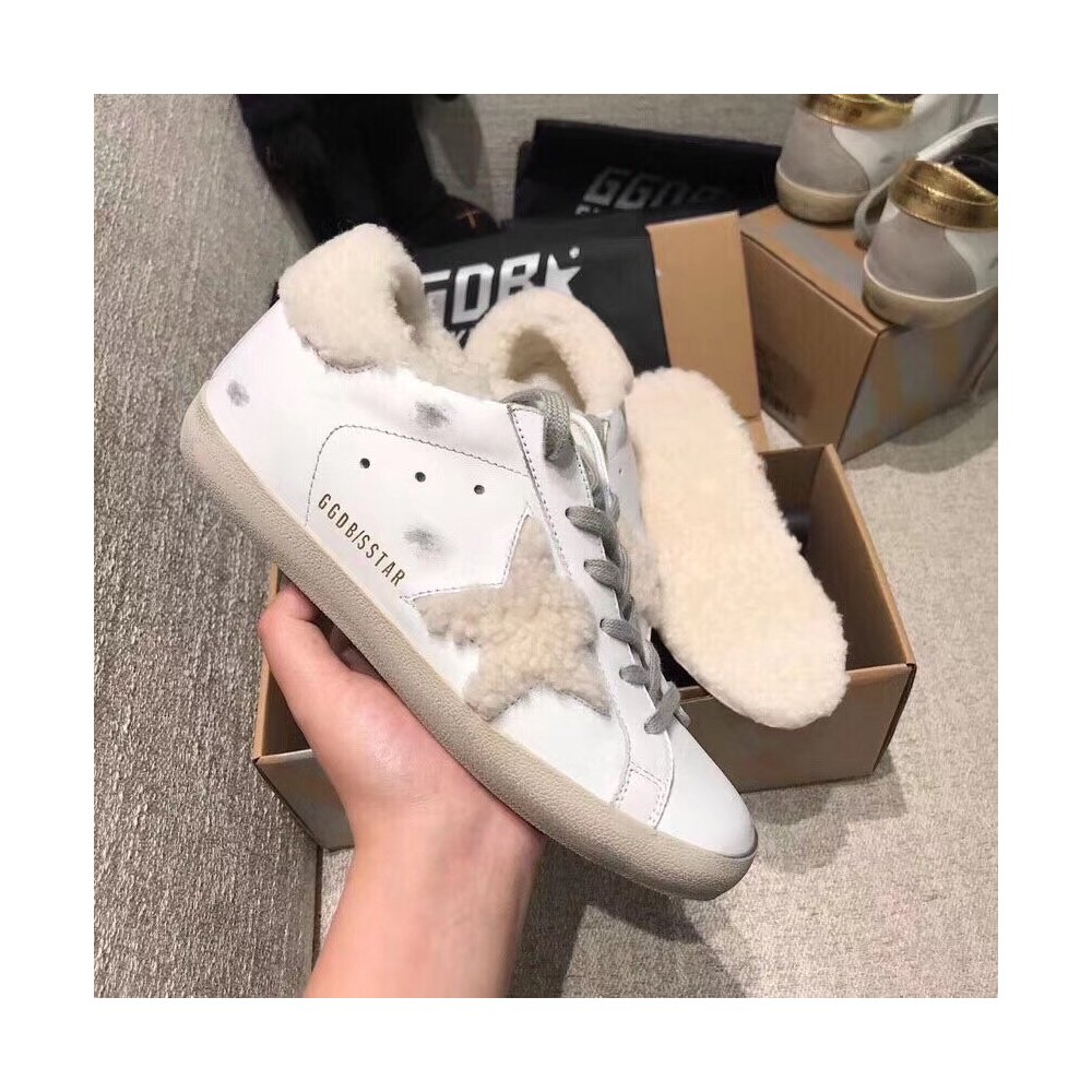 Cheap Reps Golden Goose Super-Star Sneakers With Shearling Lining