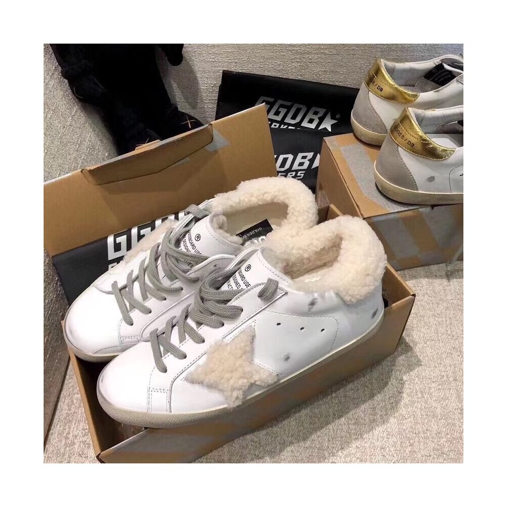 Cheap Reps Golden Goose Super-Star Sneakers With Shearling Lining