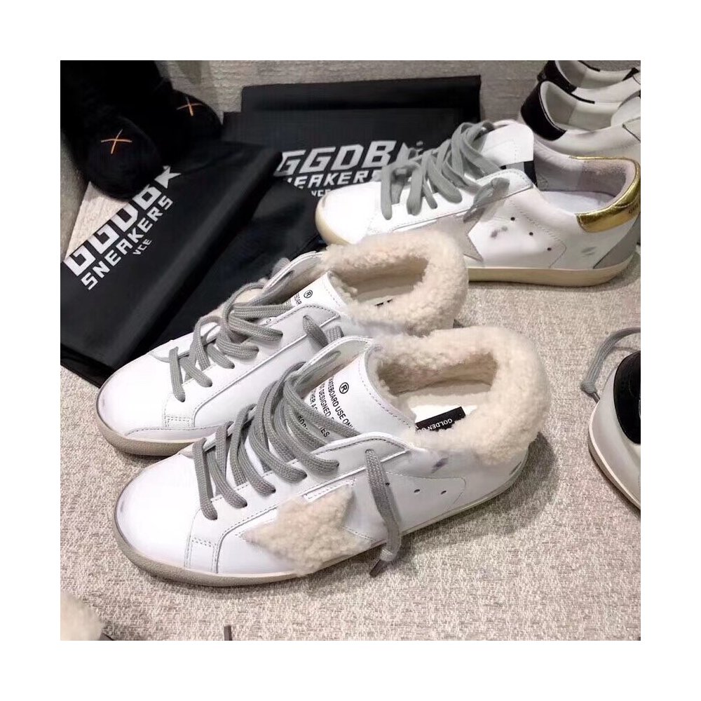 Cheap Reps Golden Goose Super-Star Sneakers With Shearling Lining