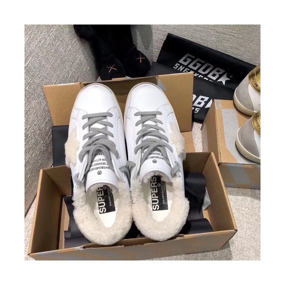 Cheap Reps Golden Goose Super-Star Sneakers With Shearling Lining