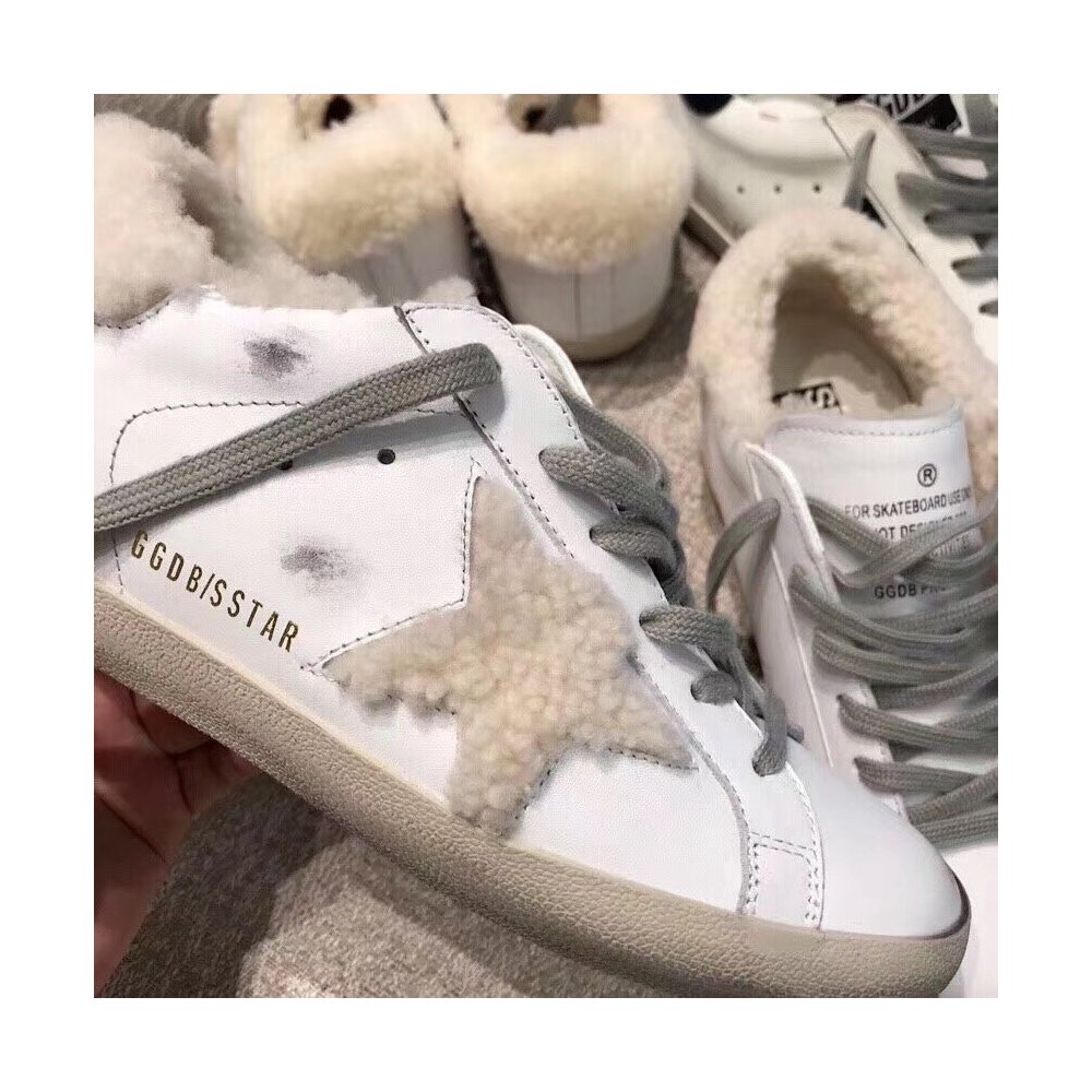 Cheap Reps Golden Goose Super-Star Sneakers With Shearling Lining