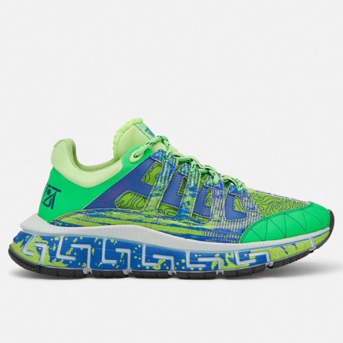 Cheap Reps Versace Womens Trigreca Sneakers With Green Print