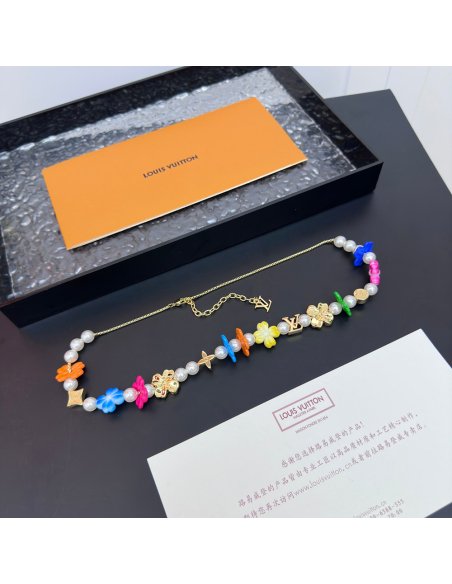 Louis Vuitton Surfin Flower Necklaces M01863,Louis Vuitton Jewelry