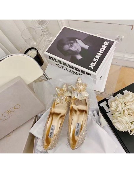 Cheap Reps Jimmy Choo Alia 85mm Pumps In Gold Crystal