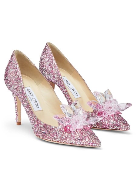 Cheap Reps Jimmy Choo Alia 85mm Pumps In Pink Crystal