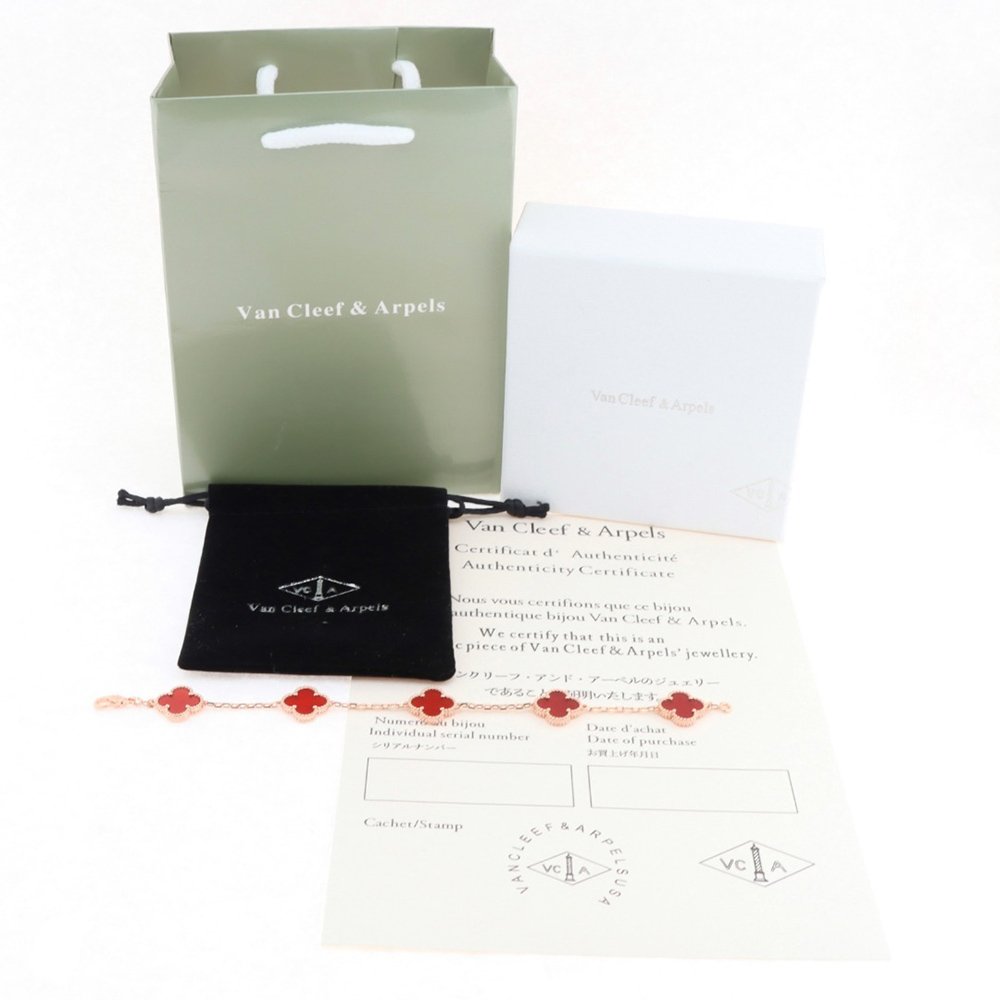Van Cleef &amp; Arpels Rose Gold Carnelian Bracelet,Van Cleef &amp; Arpels Jewelry