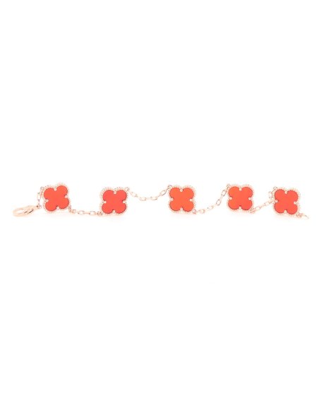 Van Cleef &amp; Arpels Rose Gold Carnelian Bracelet,Van Cleef &amp; Arpels Jewelry