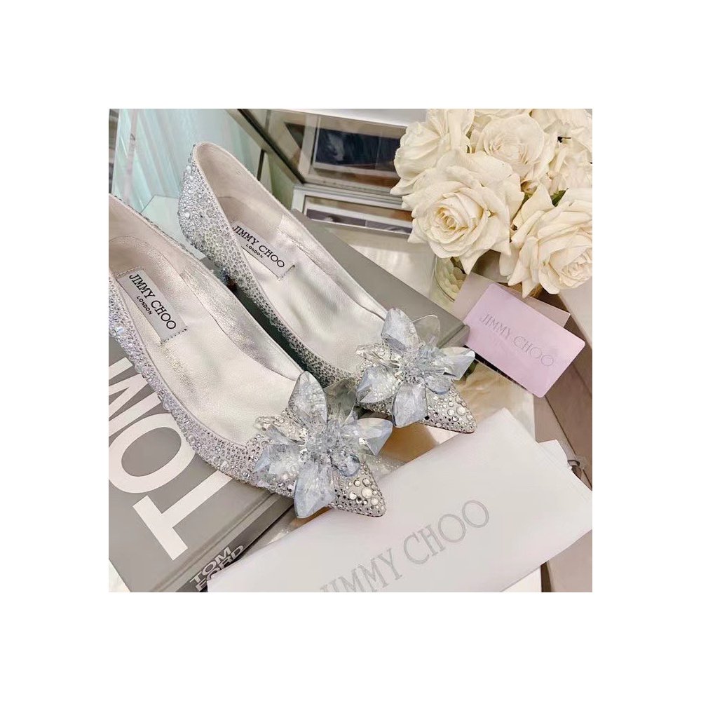 Cheap Reps Jimmy Choo Alia 85mm Pumps In Silver Crystal