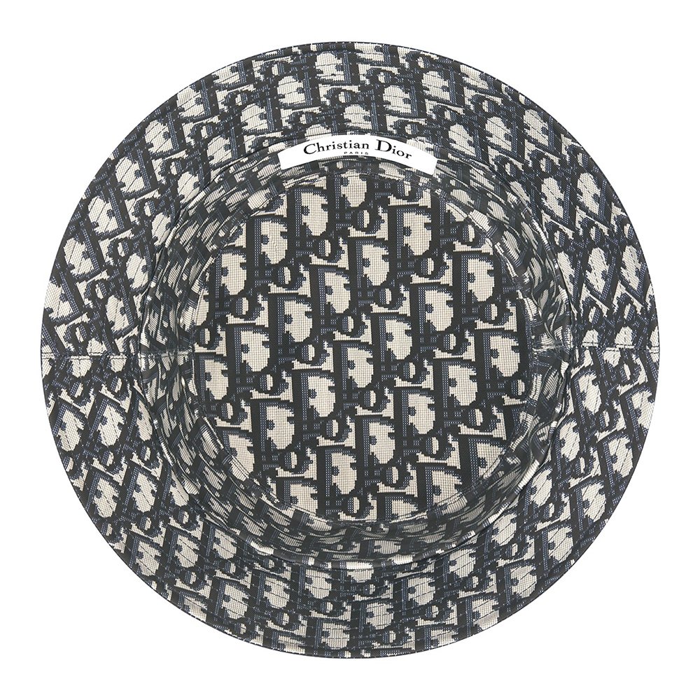 Dior Reversible Teddy-D Small Brim Bucket Hats Oblique Blue,Dior Hats