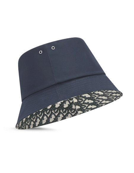 Dior Reversible Teddy-D Small Brim Bucket Hats Oblique Blue,Dior Hats