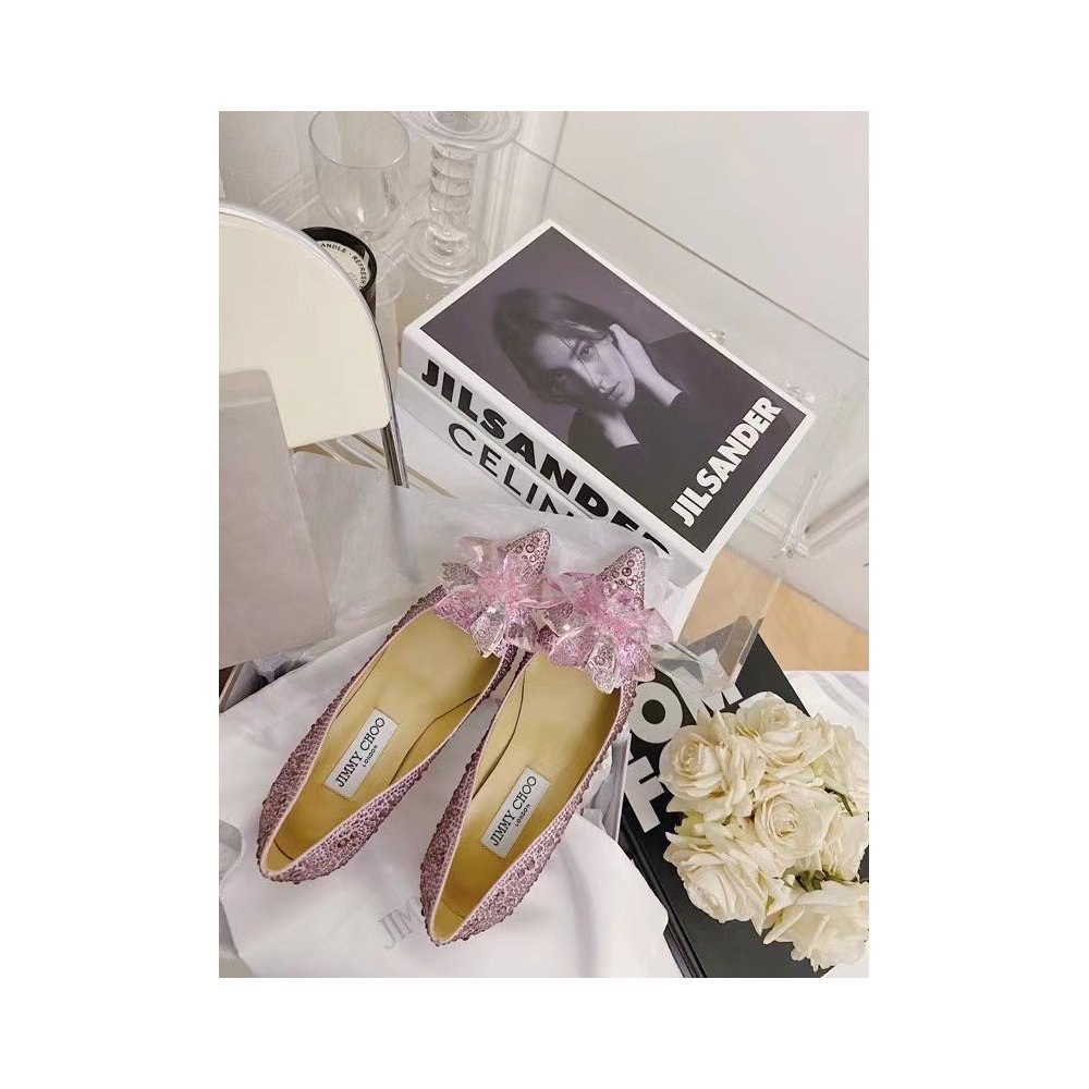 Cheap Reps Jimmy Choo Avril 100mm Pumps In Pink Crystal
