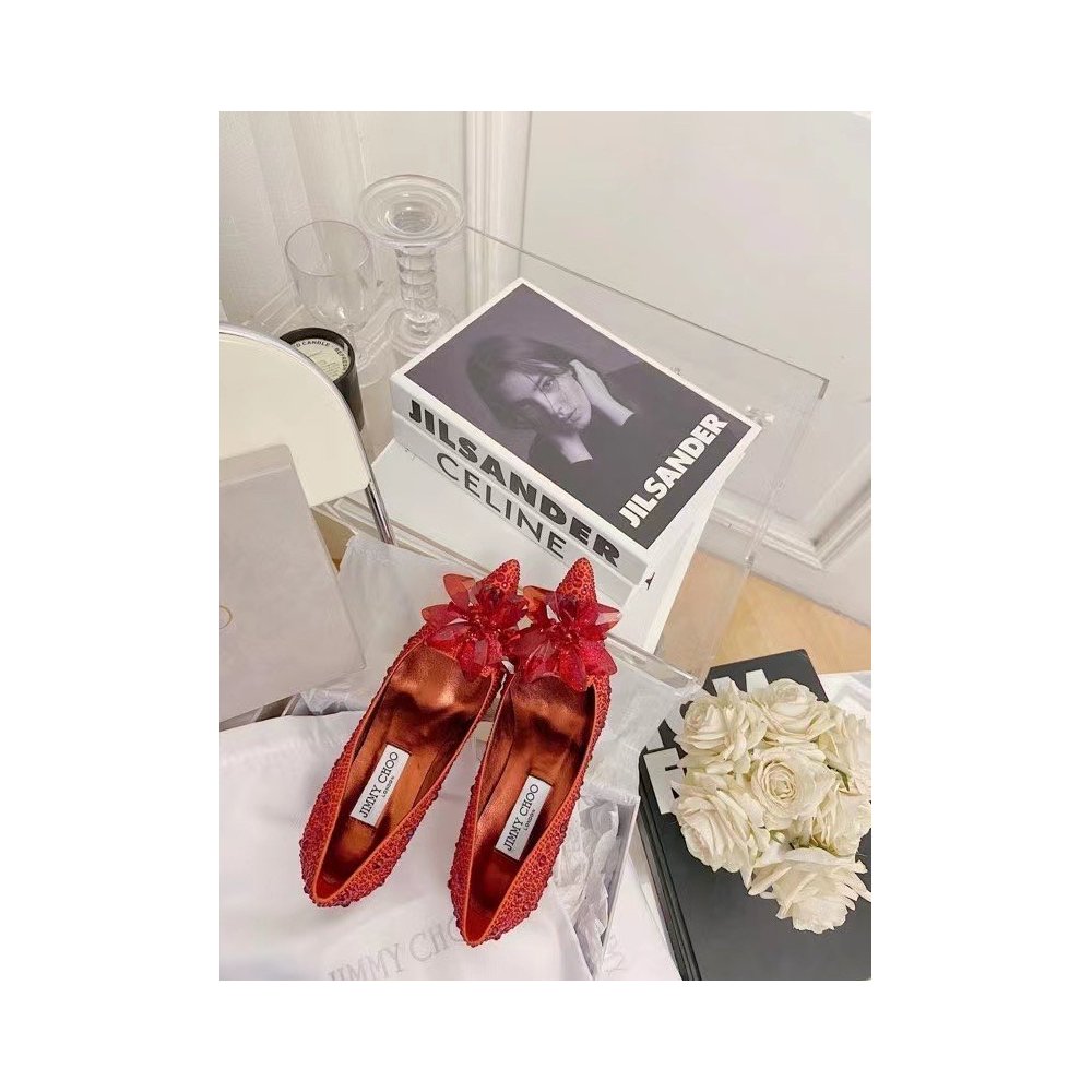 Cheap Reps Jimmy Choo Avril 100mm Pumps In Red Crystal