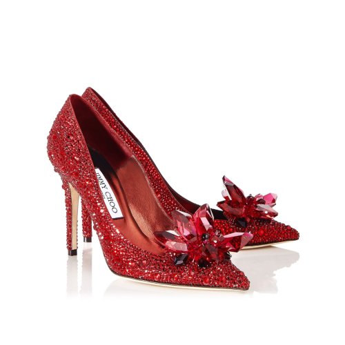 Cheap Reps Jimmy Choo Avril 100mm Pumps In Red Crystal