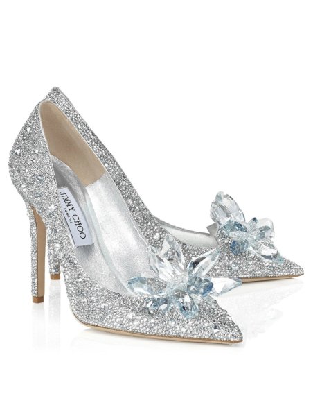 Cheap Reps Jimmy Choo Avril 100mm Pumps In Silver Crystal