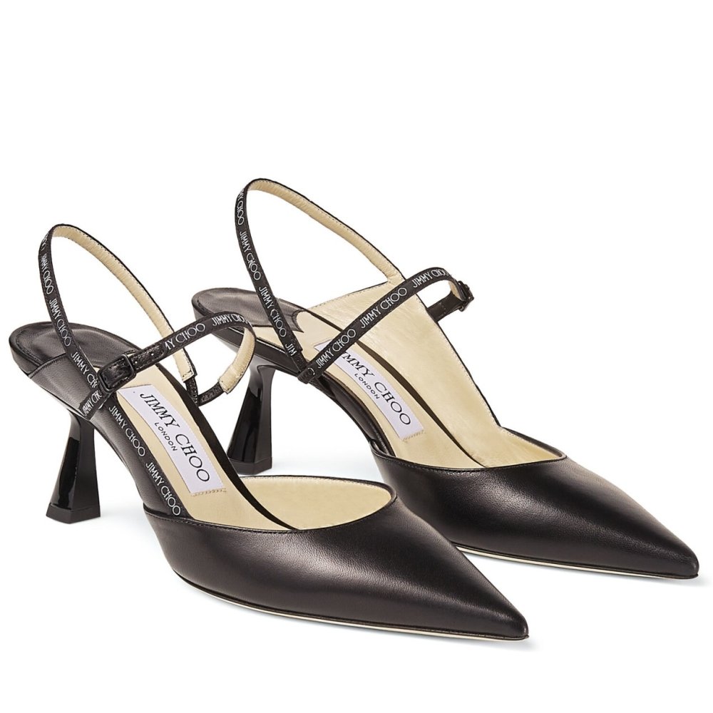 Cheap Reps Jimmy Choo Ray 65mm Slingback Pumps In Black Leather