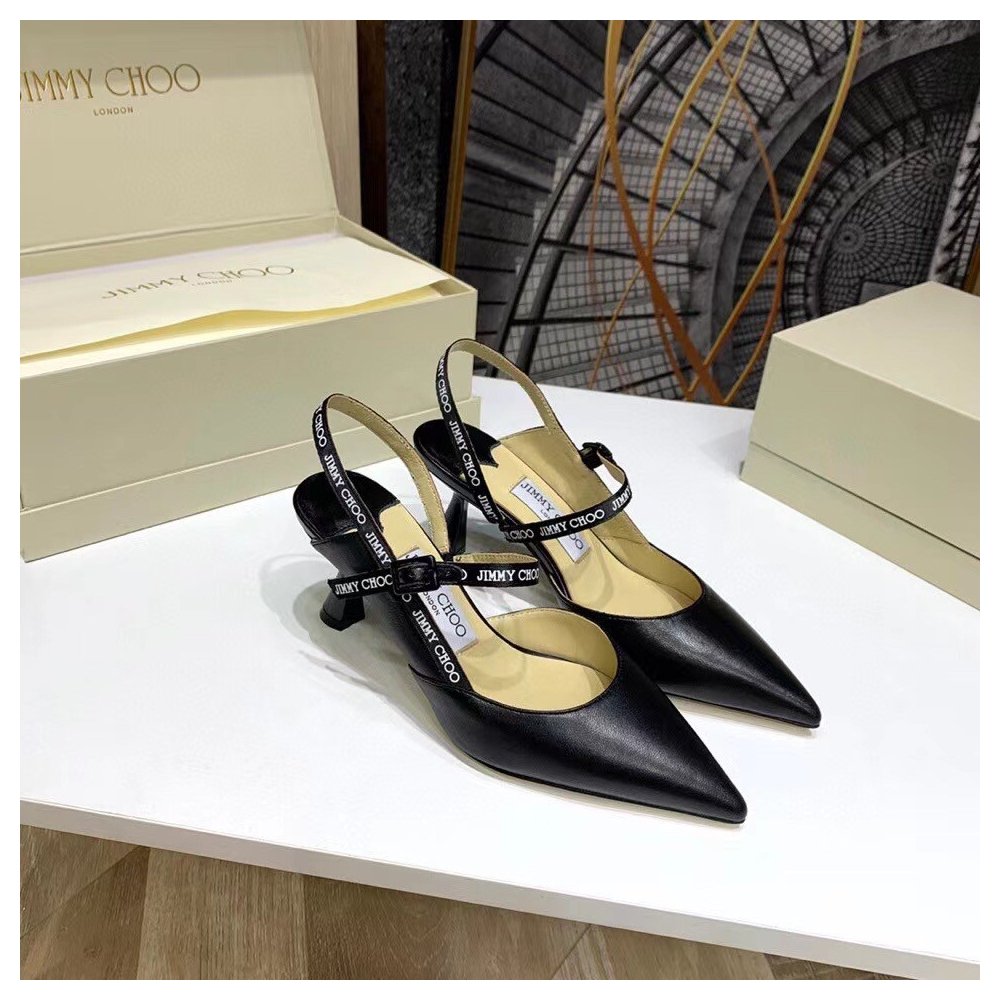 Cheap Reps Jimmy Choo Ray 65mm Slingback Pumps In Black Leather