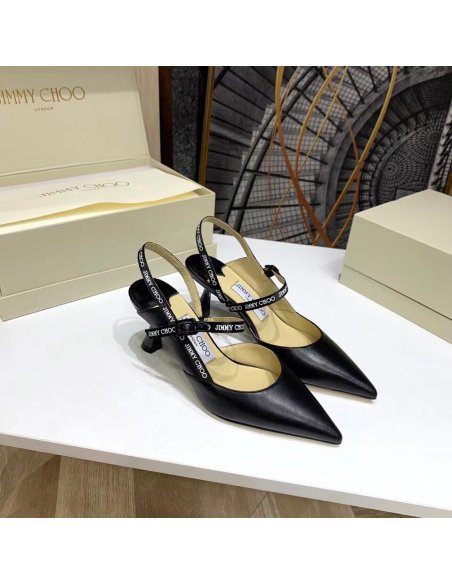 Cheap Reps Jimmy Choo Ray 65mm Slingback Pumps In Black Leather