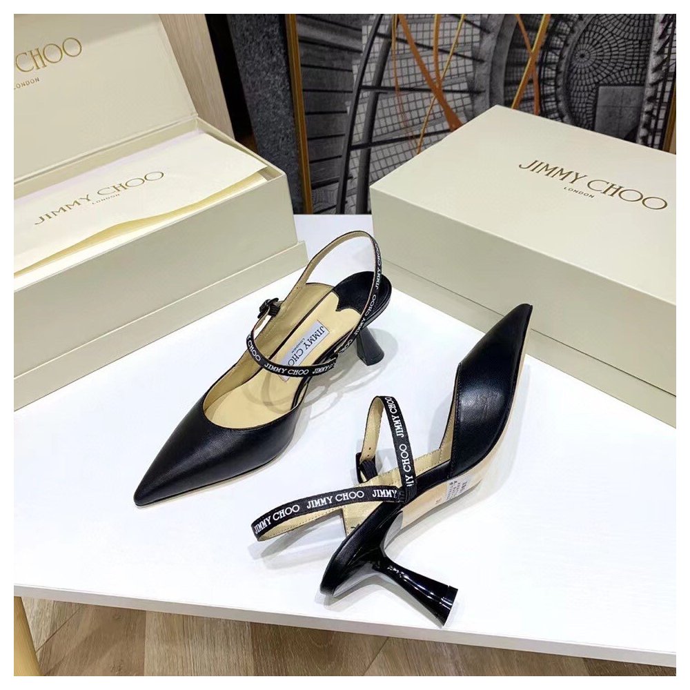 Cheap Reps Jimmy Choo Ray 65mm Slingback Pumps In Black Leather