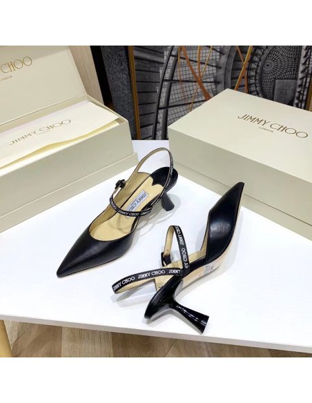 Cheap Reps Jimmy Choo Ray 65mm Slingback Pumps In Black Leather