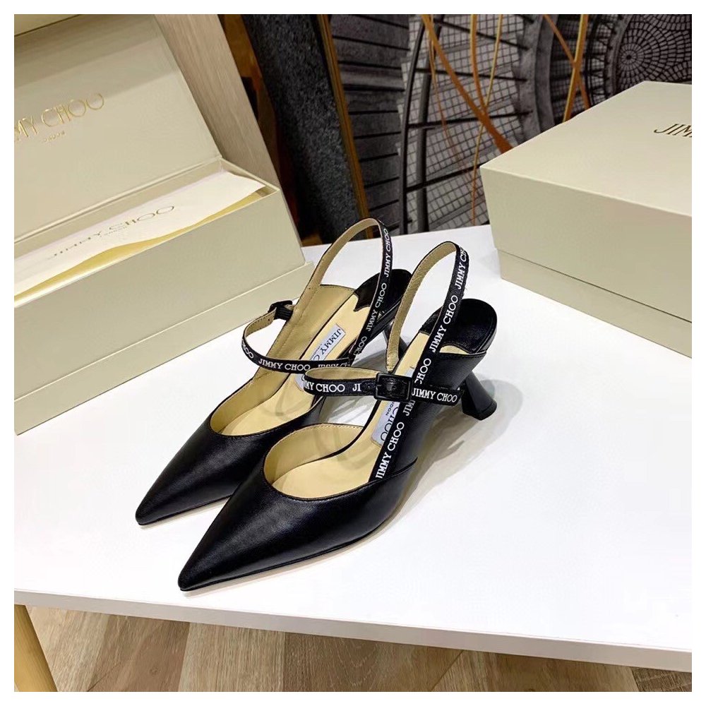 Cheap Reps Jimmy Choo Ray 65mm Slingback Pumps In Black Leather